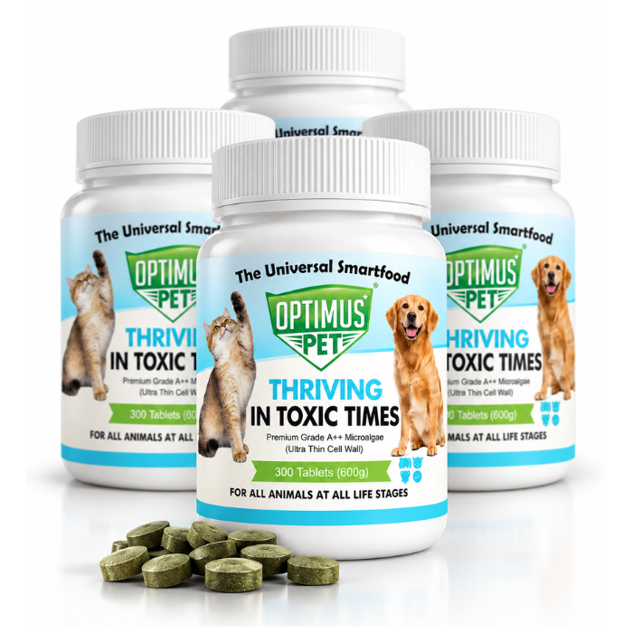 The Revolutionary microalgae tablets 4-pack bundle by Optimus Pet