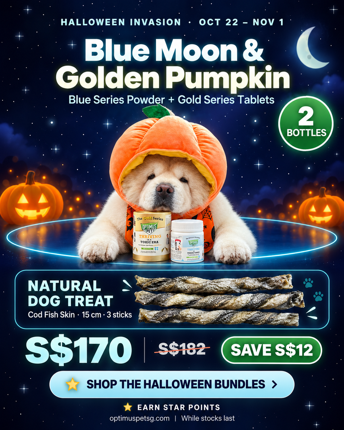 Blue Powder + Gold Tablets + Free Treat